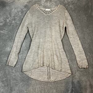 Kenar Beige Sweater Womens XL Alpaca Wool Knit Oversized Lagenlook Boho